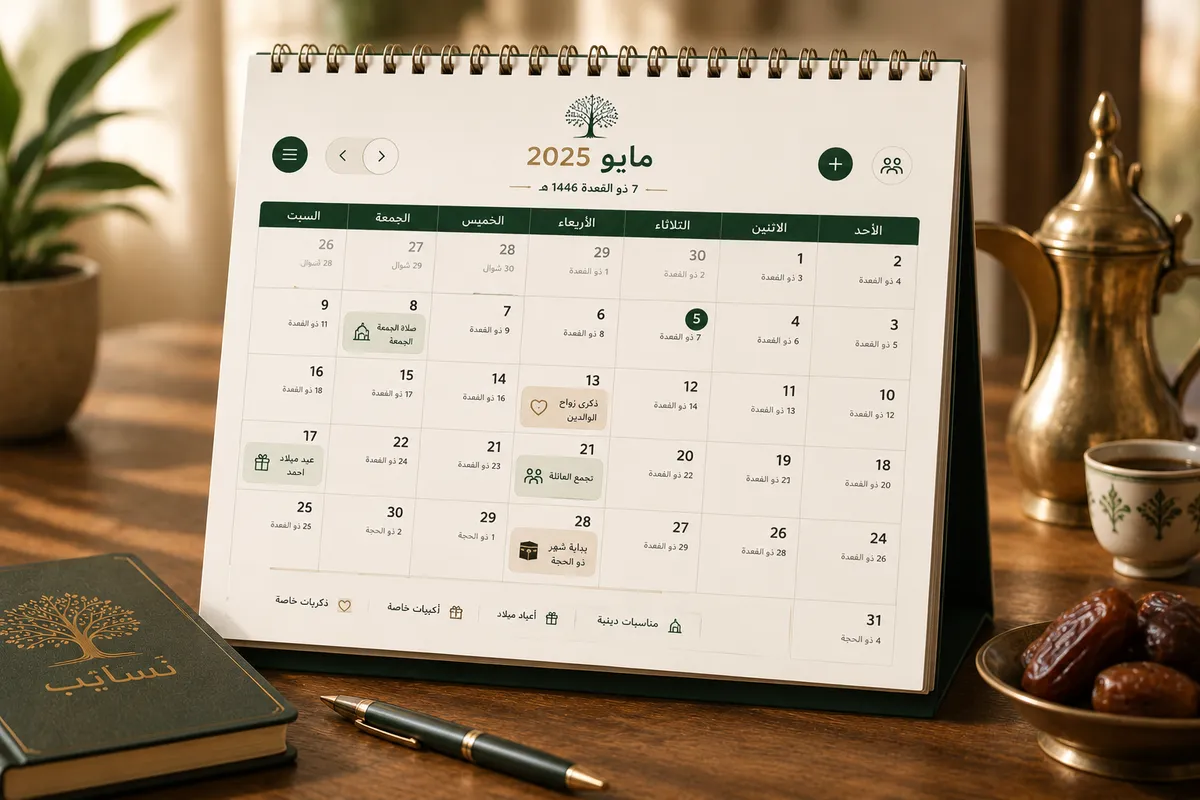 تقويم مناسبات العائلة